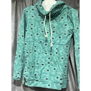 Ampersand Ave Hoodie L NWT Sea Glass Aqua Teal Knit Pullover